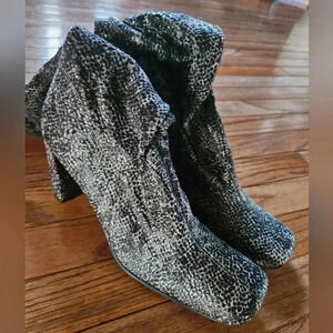 Python Snake Fashion High Heel Knee Boots Women (sz 8.5)